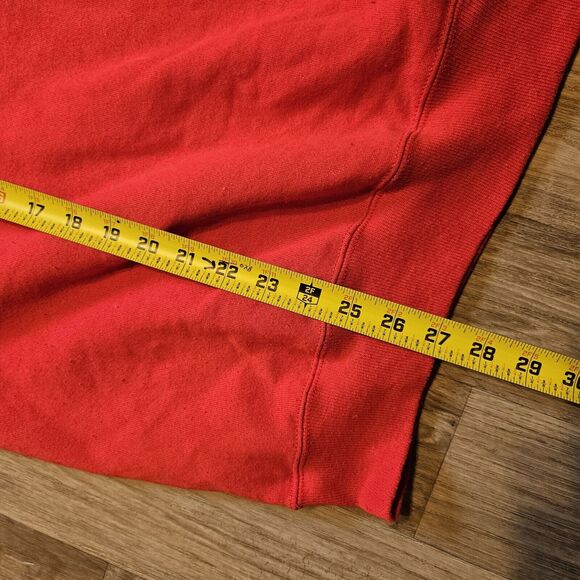 Vtg Christmas Crew Sweatshirt Womens Size L Hanes Red Embroidered Stockings 90s - Picture 13 of 13